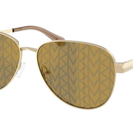 Michael Kors BIARRITZ MK1160 Pilot Sunglasses  10149A-Light Gold 61-145-14 - Color Map Gold