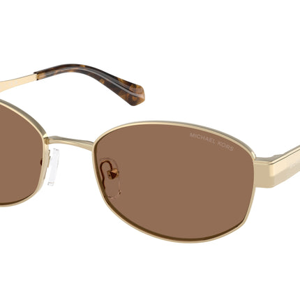 Michael Kors MONTE CARLO MK1161 Oval Sunglasses  101473-Light Gold 56-140-19 - Color Map Gold