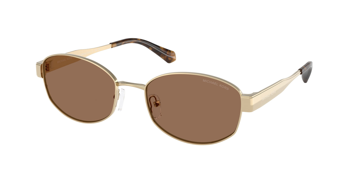 Michael Kors MONTE CARLO MK1161 Oval Sunglasses  101473-Light Gold 56-140-19 - Color Map Gold