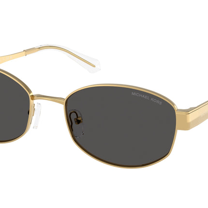 Michael Kors MONTE CARLO MK1161 Oval Sunglasses  189687-Yellow Gold 56-140-19 - Color Map Yellow