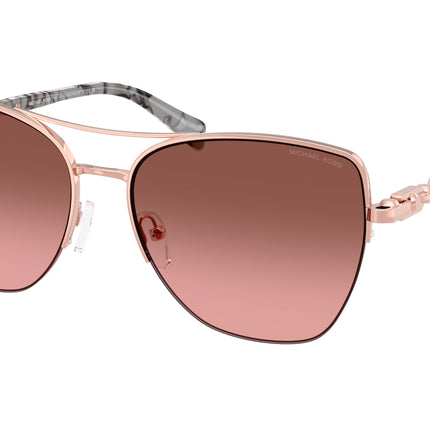 Michael Kors DORADO BEACH MK1163 Square Sunglasses  110811-Rose Gold Shiny 57-140-16 - Color Map Pink