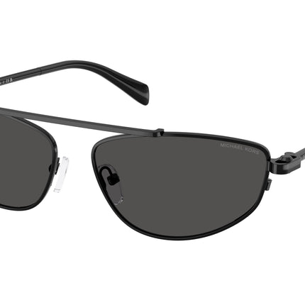 Michael Kors BUENOS AIRES MK1164 Irregular Sunglasses  100587-Black Shiny 60-140-15 - Color Map Black