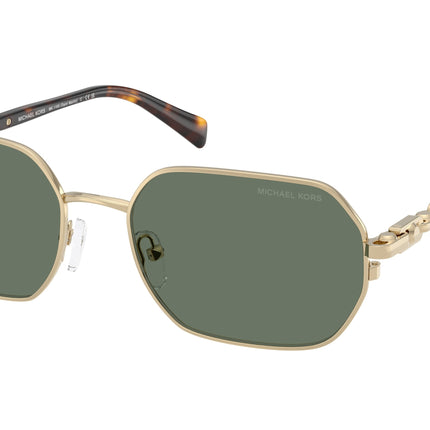 Michael Kors SAINT MARTIN MK1165 Irregular Sunglasses  10143H-Light Gold Shiny 57-145-18 - Color Map Gold