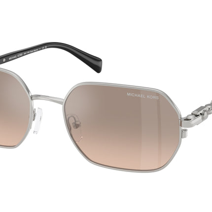 Michael Kors SAINT MARTIN MK1165 Irregular Sunglasses  18933D-Silver Shiny 57-145-18 - Color Map Silver