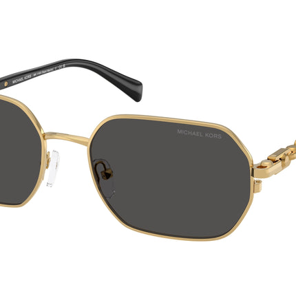 Michael Kors SAINT MARTIN MK1165 Irregular Sunglasses  189687-Yellow Gold Shiny 57-145-18 - Color Map Gold