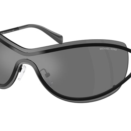 Michael Kors LA PRAIA MK1166 Irregular Sunglasses  10056G-Black Shiny 38-110-138 - Color Map Black