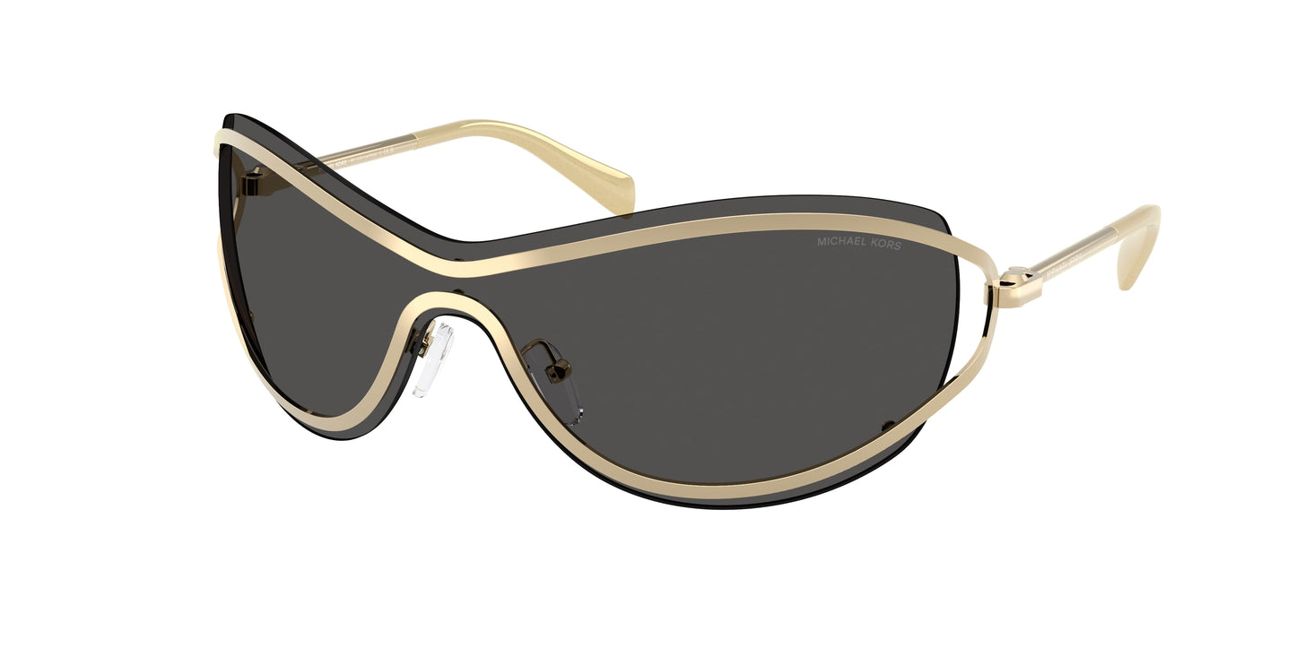Michael Kors LA PRAIA MK1166 Irregular Sunglasses  101487-Light Gold Shiny 38-110-138 - Color Map Gold