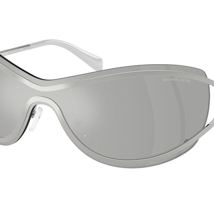 Michael Kors LA PRAIA MK1166 Irregular Sunglasses  19038V-Silver Shiny 38-110-138 - Color Map Silver