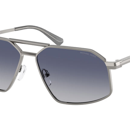 Michael Kors MAR VISTA MK1167 Irregular Sunglasses  10024L-Shiny Gunmetal 60-145-13 - Color Map Grey
