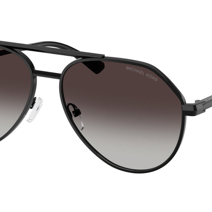 Michael Kors BRENTWOOD MK1168 Pilot Sunglasses  10058G-Black Shiny 60-145-15 - Color Map Black