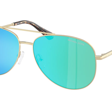 Michael Kors PERLEDO MK1172 Pilot Sunglasses  101425-Light Gold 58-140-14 - Color Map Gold