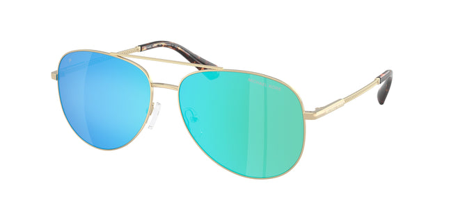 Michael Kors PERLEDO MK1172 Pilot Sunglasses  101425-Light Gold 58-140-14 - Color Map Gold
