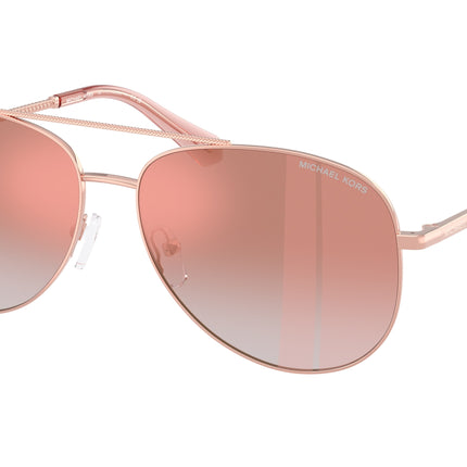 Michael Kors PERLEDO MK1172 Pilot Sunglasses  11086F-Rose Gold 58-140-14 - Color Map Gold