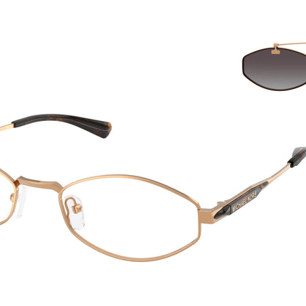 Michael Kors PALO ALTO MK1175 Oval Sunglasses  19053C-Beige Gold 56-145-20 - Color Map Brown
