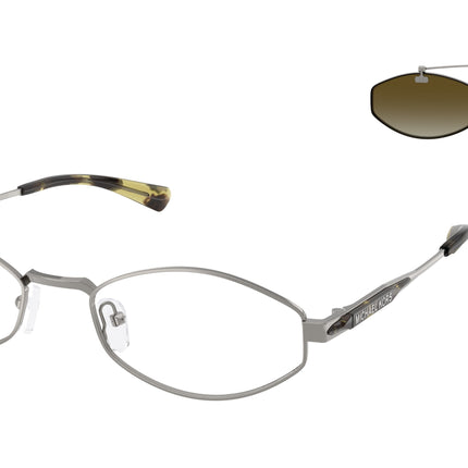 Michael Kors PALO ALTO MK1175 Oval Sunglasses  19067Z-Shiny Gunmetal 56-145-20 - Color Map Grey
