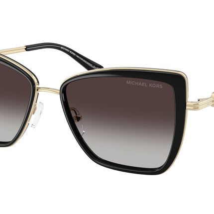 Michael Kors SEA ISLAND MK1178 Butterfly Sunglasses  30058G-Black 55-140-16 - Color Map Black