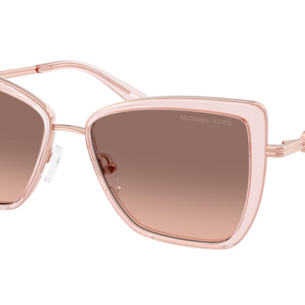 Michael Kors SEA ISLAND MK1178 Butterfly Sunglasses  310113-Pink Transparent 55-140-16 - Color Map Pink