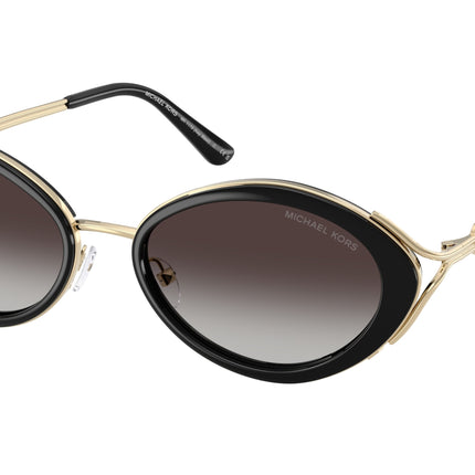 Michael Kors KEY WEST MK1179 Oval Sunglasses  30058G-Black 53-140-18 - Color Map Black