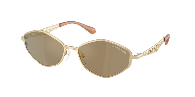 Michael Kors GOLD COAST MK1181 Irregular Sunglasses  10144T-Light Gold 56-140-16 - Color Map Gold