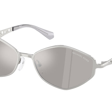 Michael Kors GOLD COAST MK1181 Irregular Sunglasses  18936G-Silver 56-140-16 - Color Map Silver