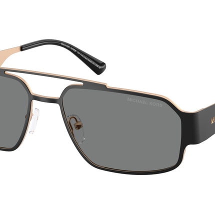 Michael Kors CAPE TOWN MK1182 Rectangle Sunglasses  100587-Black Matte 58-145-17 - Color Map Black