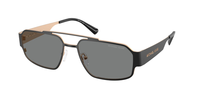 Michael Kors CAPE TOWN MK1182 Rectangle Sunglasses  100587-Black Matte 58-145-17 - Color Map Black