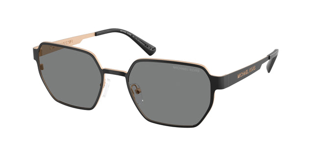 Michael Kors MADAGASCAR MK1183 Irregular Sunglasses  100587-Black Matte 55-145-19 - Color Map Black