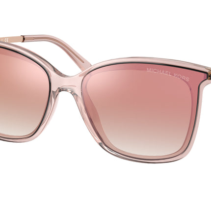 Michael Kors ZERMATT MK2079U Square Sunglasses  31756F-Pink Transparent 61-140-17 - Color Map Pink