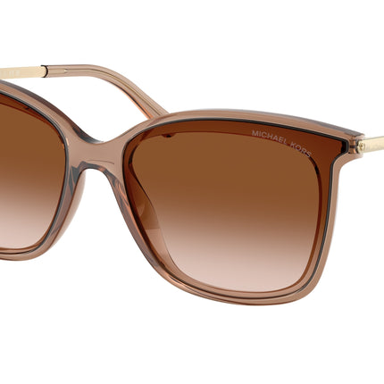 Michael Kors ZERMATT MK2079U Square Sunglasses  39383B-Brown Transparent 61-140-17 - Color Map Brown