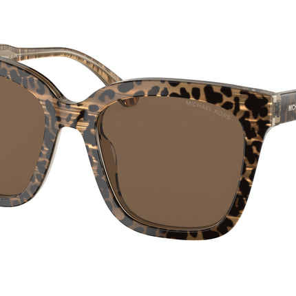 Michael Kors SAN MARINO MK2163 Square Sunglasses  391773-Brown 52-140-19 - Color Map Brown