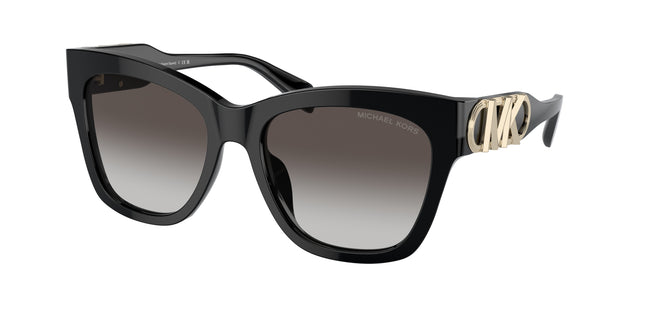 Michael Kors EMPIRE SQUARE MK2182U Butterfly Sunglasses  30058G-Black 55-140-18 - Color Map Black