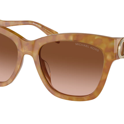 Michael Kors EMPIRE SQUARE MK2182U Butterfly Sunglasses  32883B-Amber Tortoise 55-140-18 - Color Map Tortoise
