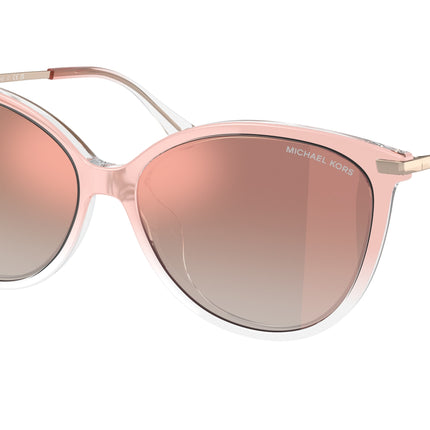 Michael Kors DUPONT MK2184U Cat Eye Sunglasses  32556F-Pink To Clear 58-140-15 - Color Map Pink