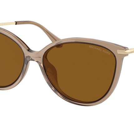 Michael Kors DUPONT MK2184U Cat Eye Sunglasses  3938T5-Brown Transparent 58-140-15 - Color Map Brown