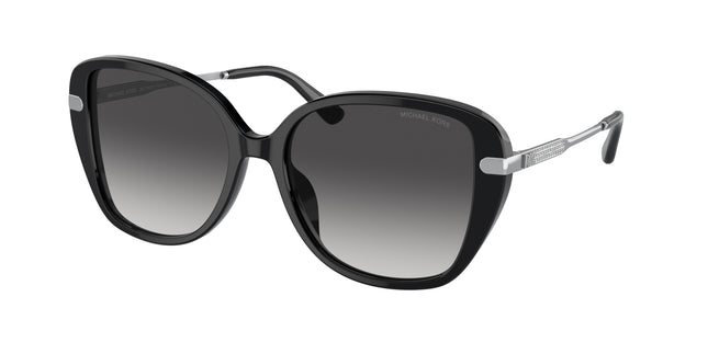 Michael Kors FLATIRON MK2185BU Square Sunglasses  30058G-Black 54-140-17 - Color Map Black