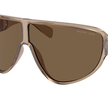 Michael Kors EMPIRE SHIELD MK2194 Irregular Sunglasses  393773-Brown Transparent 69-120-5 - Color Map Brown