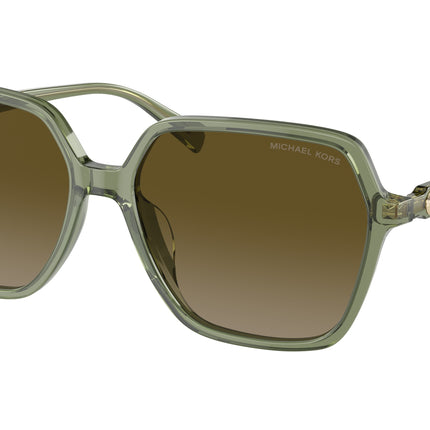 Michael Kors JASPER MK2196U Square Sunglasses  394413-Green Transparent 58-140-16 - Color Map Green