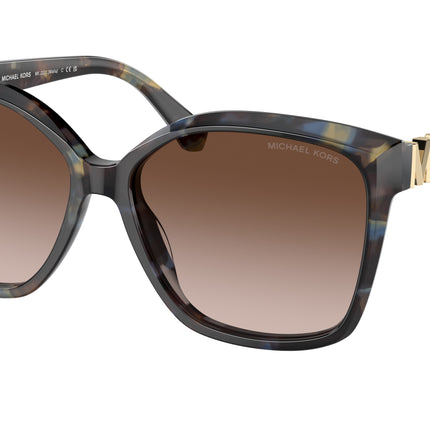 Michael Kors MALIA MK2201 Square Sunglasses  395213-Bright Blue Tortoise 58-135-15 - Color Map Blue