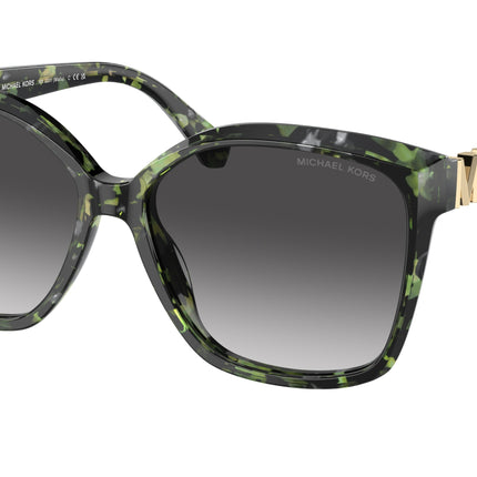 Michael Kors MALIA MK2201 Square Sunglasses  39538G-Amazon Green Tortoise 58-135-15 - Color Map Green