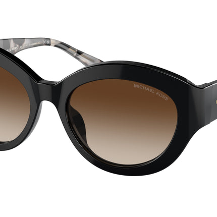 Michael Kors BRUSSELS MK2204U Cat Eye Sunglasses  300513-Black 54-140-18 - Color Map Black