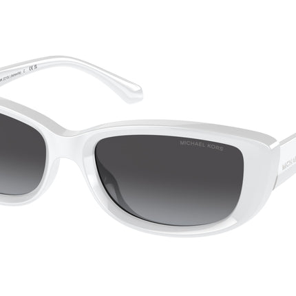 Michael Kors ASHEVILLE MK2210U Rectangle Sunglasses  31008G-Optic White 54-140-17 - Color Map White