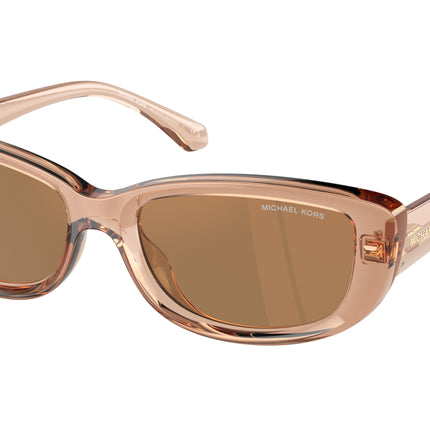 Michael Kors ASHEVILLE MK2210U Rectangle Sunglasses  3999/O-Brown Transparent 54-140-17 - Color Map Brown