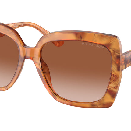 Michael Kors NICE MK2213 Square Sunglasses  399913-Amber Graphic Tortoise 57-140-17 - Color Map Brown