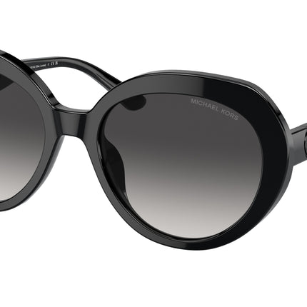 Michael Kors SAN LUCAS MK2214U Round Sunglasses  30058G-Black 56-140-19 - Color Map Black