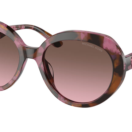 Michael Kors SAN LUCAS MK2214U Round Sunglasses  39989T-Plum Graphic Tortoise 56-140-19 - Color Map Tortoise