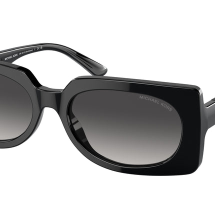 Michael Kors BORDEAUX MK2215 Rectangle Sunglasses  30058G-Black 56-140-18 - Color Map Black