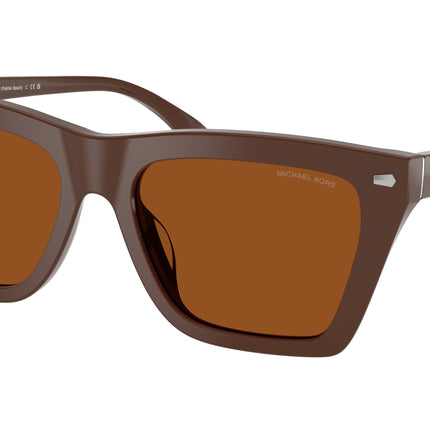 Michael Kors PEBBLE BEACH MK2225U Square Sunglasses  400773-Nutmeg Solid 56-145-18 - Color Map Brown