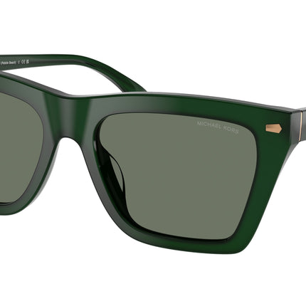 Michael Kors PEBBLE BEACH MK2225U Square Sunglasses  40083H-Olive Solid 56-145-18 - Color Map Green