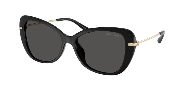 Michael Kors SAINT CROIX MK2230U Butterfly Sunglasses  300587-Black 56-140-16 - Color Map Black