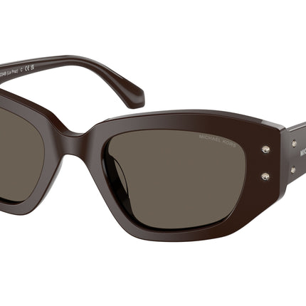 Michael Kors LE PRAZ MK2234B Irregular Sunglasses  4007/3-Chocolate 50-140-21 - Color Map Brown